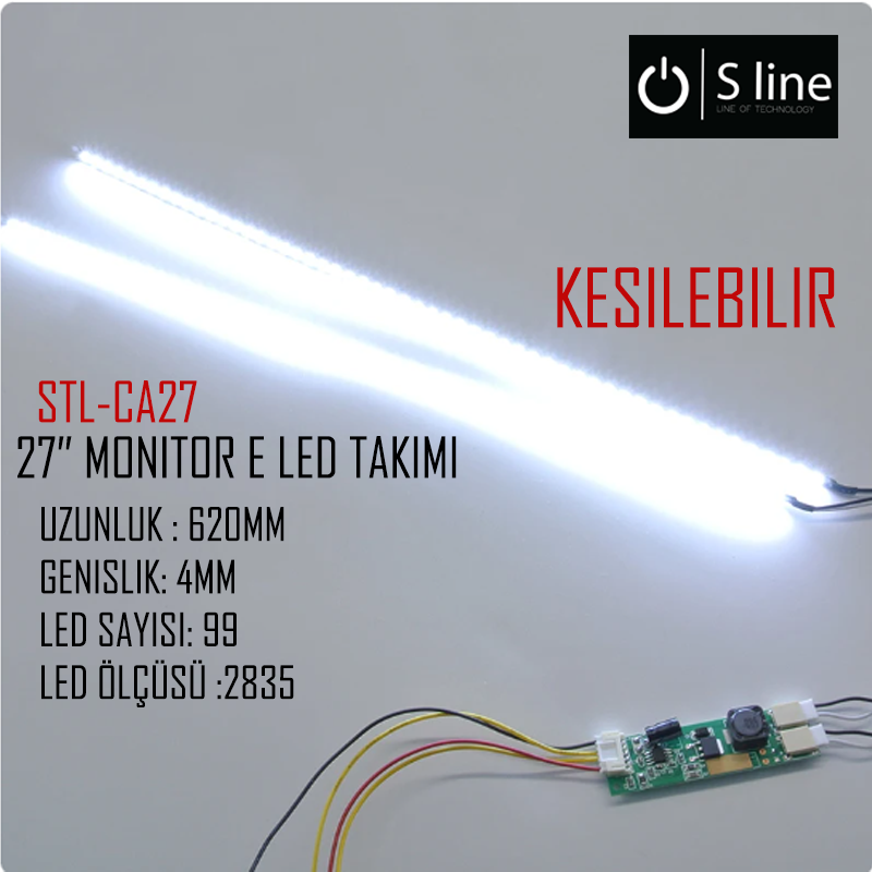 Sline 27" Universal Monitör Led Takımı Sürücü Dahil Kesilebilir