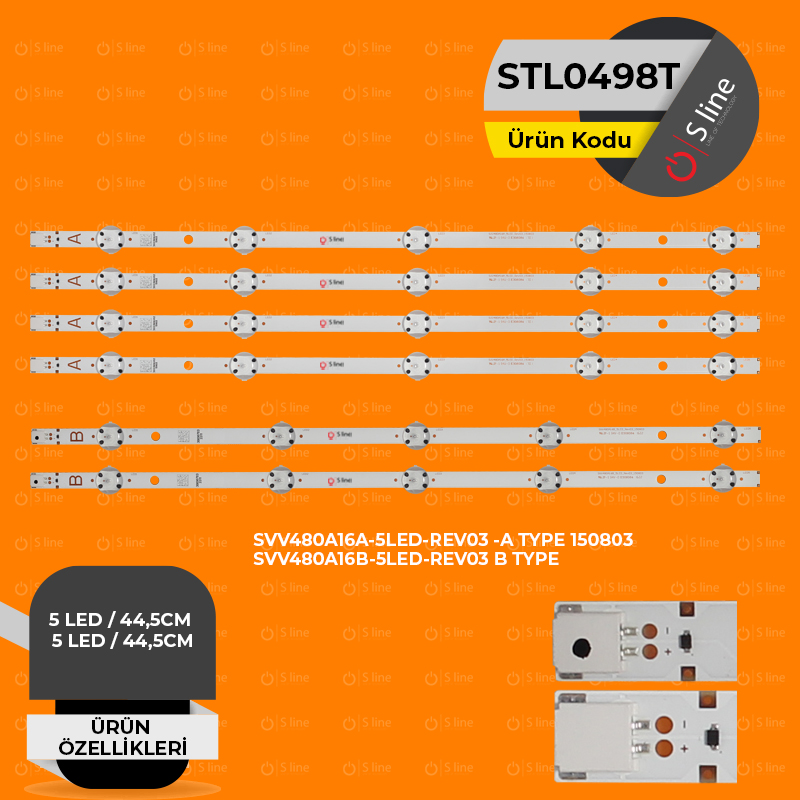 VESTEL SVV480A16A-5LED-REV03-150803 SET:STL0498X4+STL0499X2