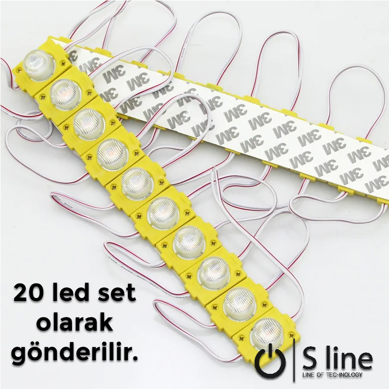 LED MODUL TEKLİ AMBER SARI (BAĞ:20Adet)