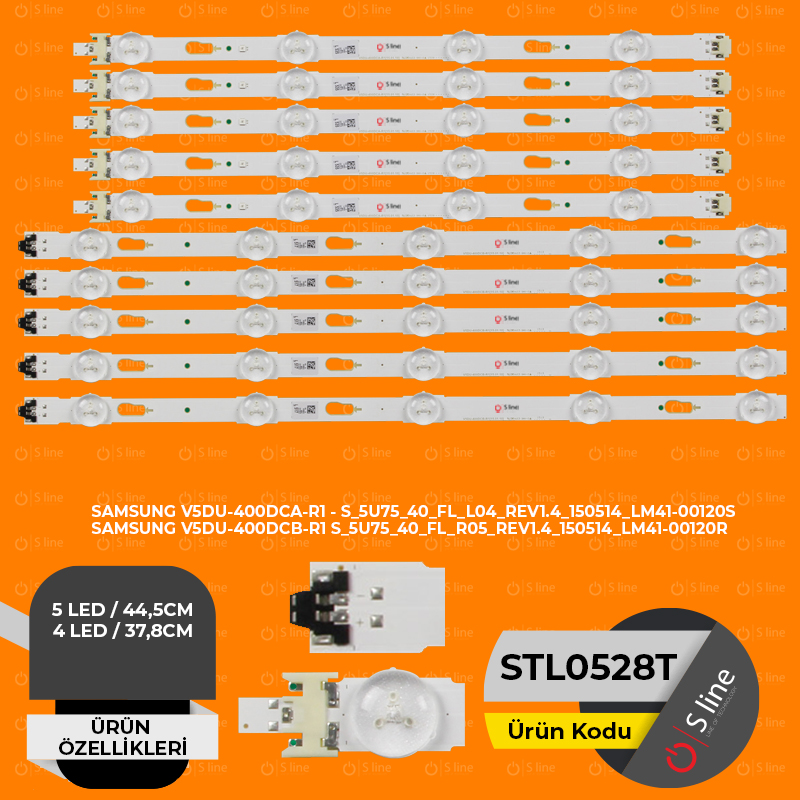 SLine Tv BackLight Samsung V5DU-400DCA-R1 Tv Led Bar