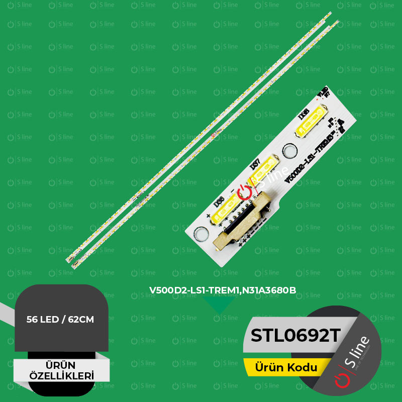 50" V500D2-LS1-TREM1,N31A3680B Tv Ledi