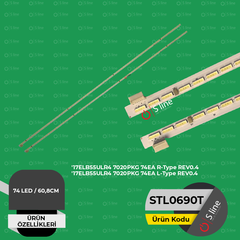 17ELB55ULR4, 7020PKG 74EA R-Type REV0.4,7020PKG 74EA L-Type REV0.4 Tv Ledi