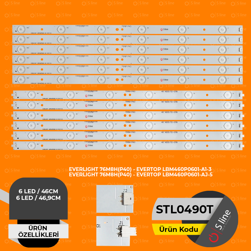 EVERLIGHT 76M8H(P40) - LBM460P0601-A1-3 SET:STL490X6+STL491X6