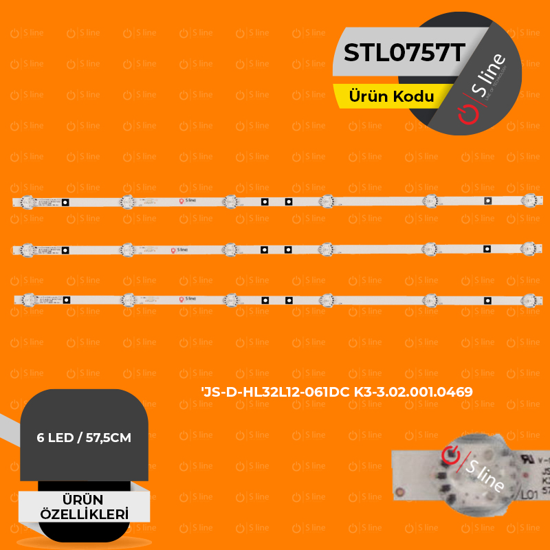 JS-D-HL32L12-061DC  6LED  6V 1SET=3PCS LED TV BACKLIGHT SET