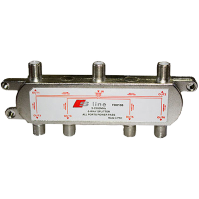 SLine 5-2500MHz 6lı Uydu Dağıtıcı 1/6 Splitter K:100