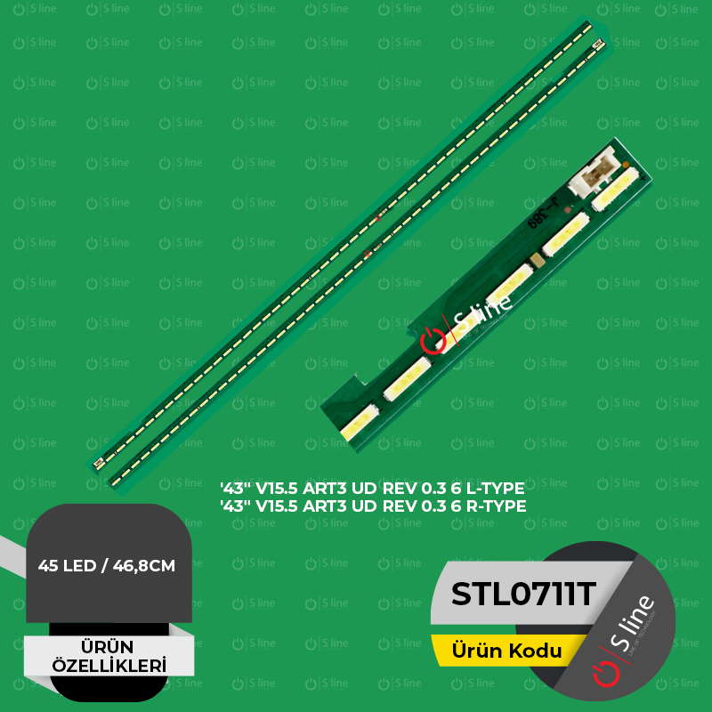 43'' V15.5 ART3 UD REV 0.3 6 L-TYPE,6916L2308A,6916L2309A Tv Ledi