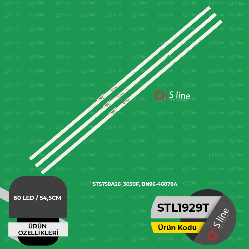 Samsung 75" STS750A26_3030F, BN96-46078A Tv Led Bar