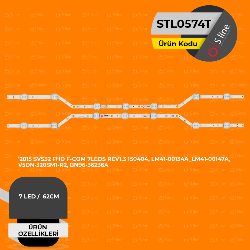 Samsung 2015SVS32 FHD F-COM 7 LEDS REV 1.3 15404, LM41-00134A, LM41-00147A Tv